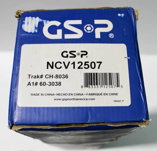 NEW IN THE BOX GSP NCV12507 CV AXLE ASSEMBLYAS PICTURED -