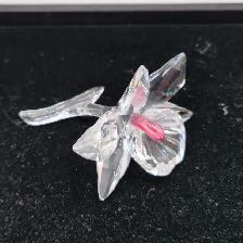 Swarovski Crystal Pink Orchid with Dark Centre Figurine