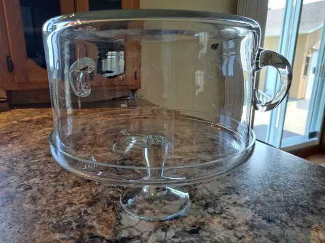 Présentoir à gâteau en verre
