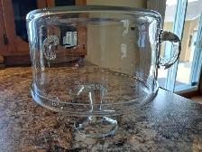 Présentoir à gâteau en verre