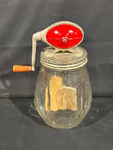 Antique 4qt Glass Butter Churn - Photo 2