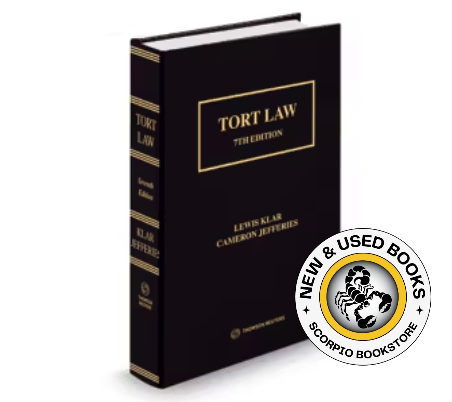 Tort Law 7th Edition by Lewis Klar 9780779899616