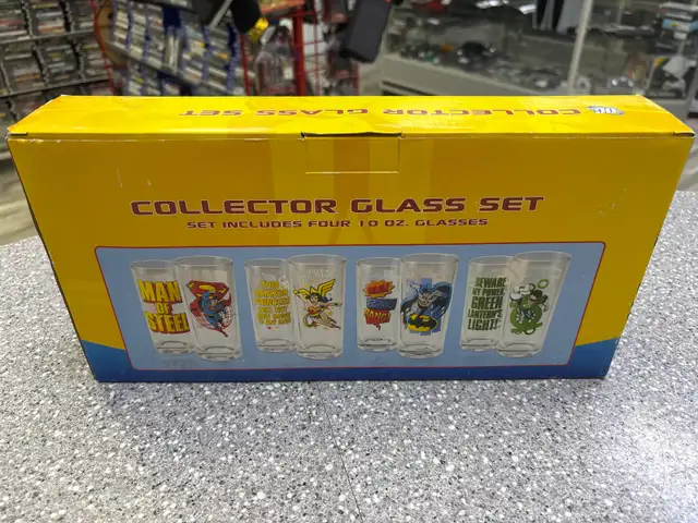 DC Comics/HMV 4x10 Ounce Glass Set New - Photo 2