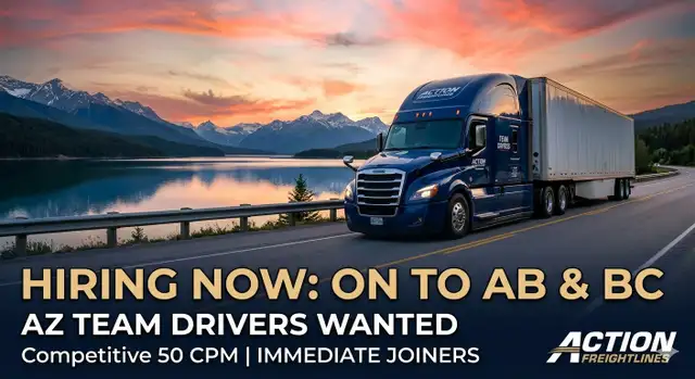 Hiring Team AZ Drivers For ON to AB and BC