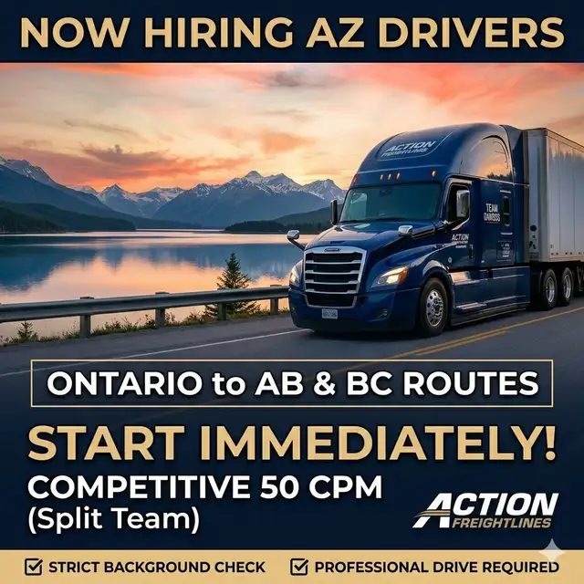 Hiring Team AZ Drivers For ON to AB and BC - Photo 3