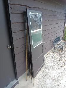 Storm door and aluminum screen door