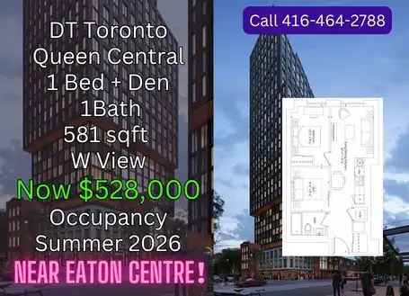 RARE DEAL! Queen Central Condo | 1 1 Bed 581sqft | Heart of Down