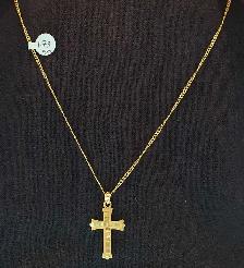 14k yellow gold chain & cross # 398_15 - Photo 9