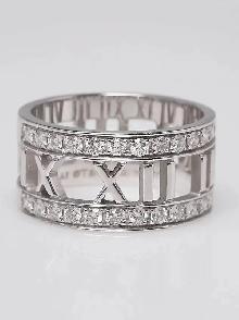 TIFFANY & CO. 18k White Gold And Diamond Atlas