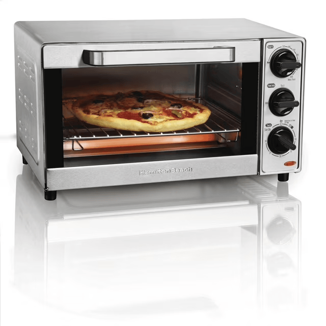New Hamilton Beach 4 Slice Toaster Oven, Stainless Steel 31401C