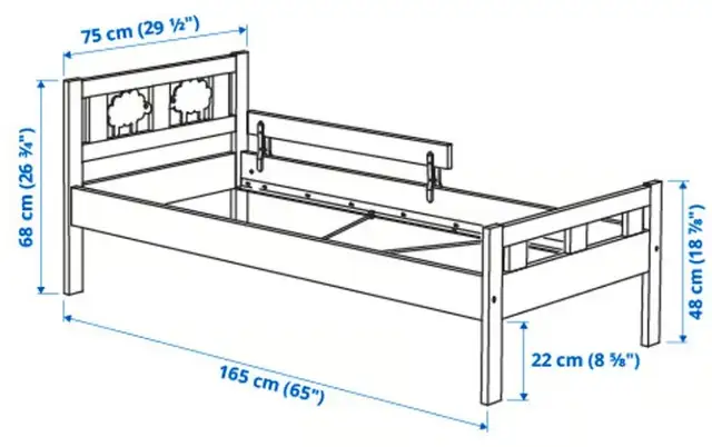 Ensemble de lits IKEA pour enfants   barrières et sommiers - Photo 5