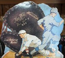 VINTAGE 1932 KEN-WEL LOU GEHRIG MODEL 632 BASEBALL GLOVE SIGN - Photo 2