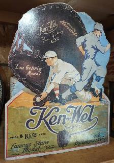 VINTAGE 1932 KEN-WEL LOU GEHRIG MODEL 632 BASEBALL GLOVE SIGN - Photo 4