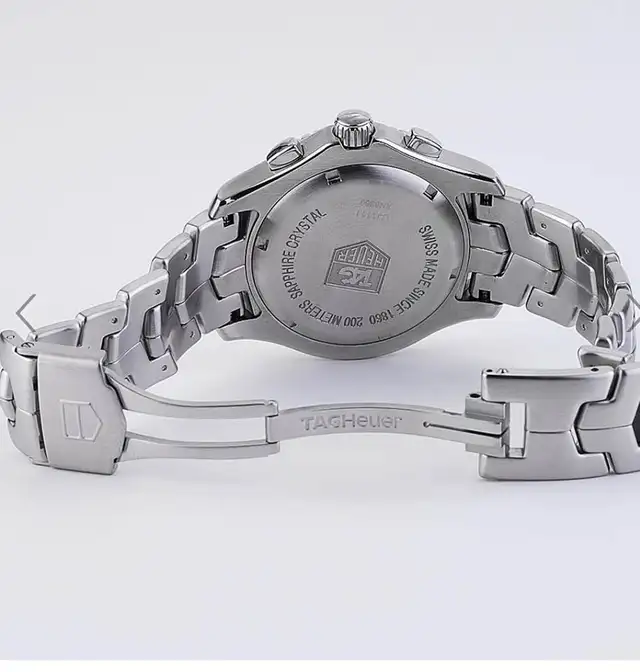TAG Heuer Link CJ1111 42mm Chronograph Steel Quartz Men's Watch - Photo 3