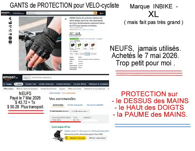GANTS de PROTECTION pour VÉLO - CYCLISTES