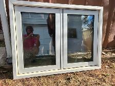 Triple pane two panel window