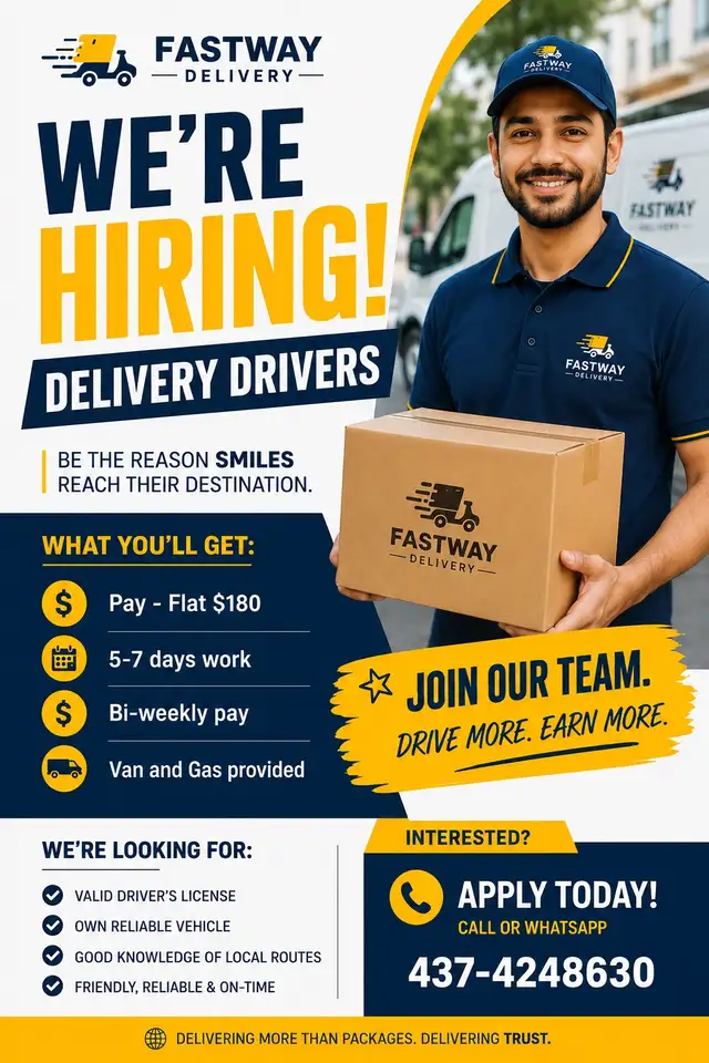 Hiring Delivery Drivers