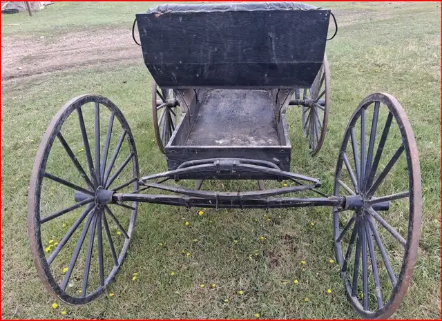 A Single Horse Drawn Buggy. - Photo 6