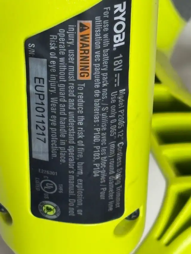 RYOBI 18V ONE  Cordless String Trimmer Kit - Photo 5