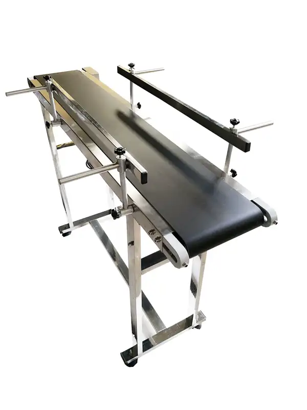 47.2x7.8"PVC Belt Conveyor 2 Guardrail Adjustable Speed 230013