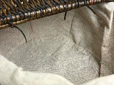Lovely Woven Picnic Basket w/ Interior Lining - Photo 9