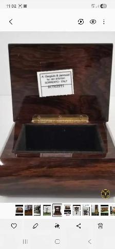 rose inlay keepsake box italy hand made - Photo 2