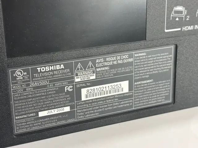 Toshiba 26" LCD HD TV — Clean & Ready to Use - Photo 4