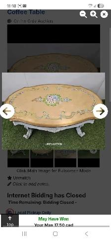 French baroque coffee table