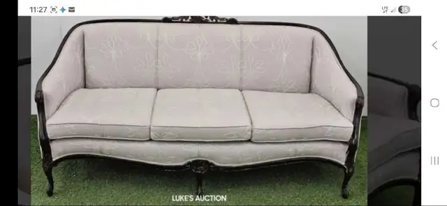 1920s french style sofa with cabriole legs couch