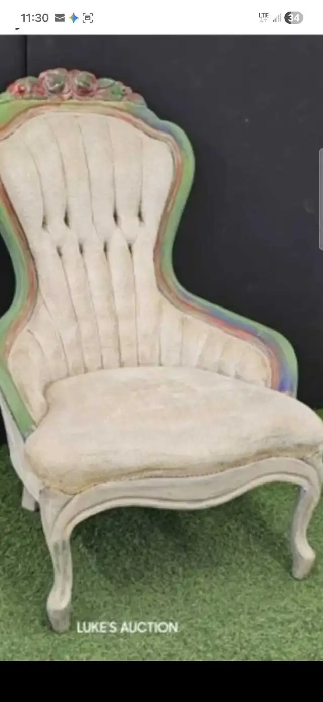 antique french salon chair