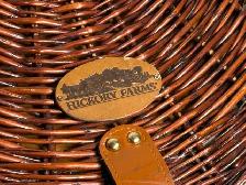Hickory Farms Wicker Picnic Basket w/ Leather Hardware - Photo 9