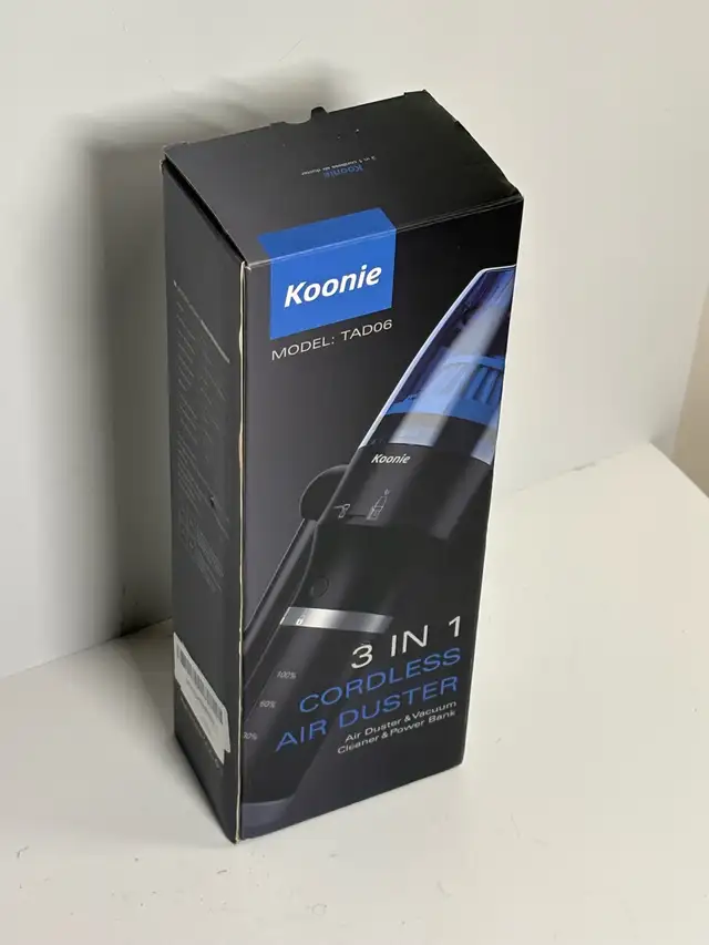 Koonie 3-in-1 Cordless Air Duster, Vacuum & Power Bank
