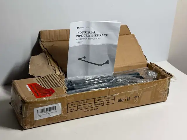 Greenstell Industrial Pipe Clothes Rack 2-Pack Wall Mount
