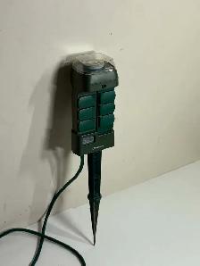 Dewenwils Outdoor Power Stake 6 Outlets w/ Timer
