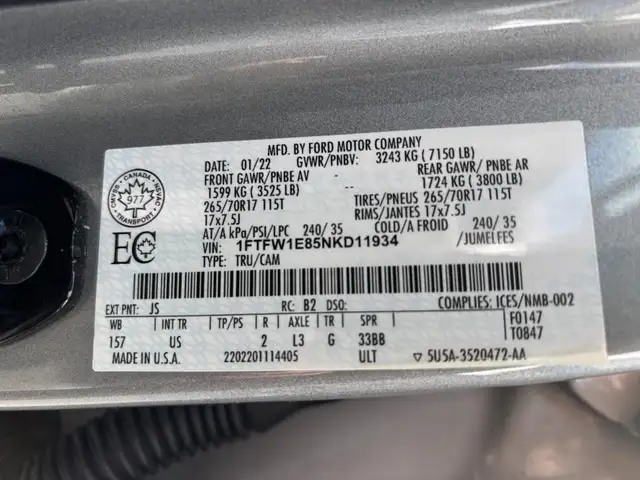 2022 Ford F-150 Crew cab, boite 6,5 pieds - Photo 20