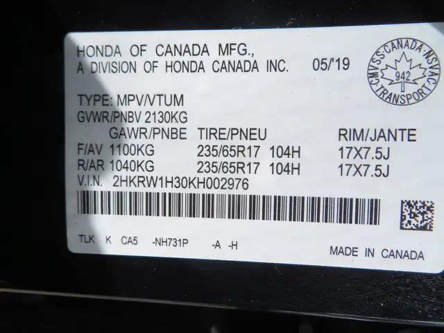 2019 Honda CR-V LX 2WD - Photo 20