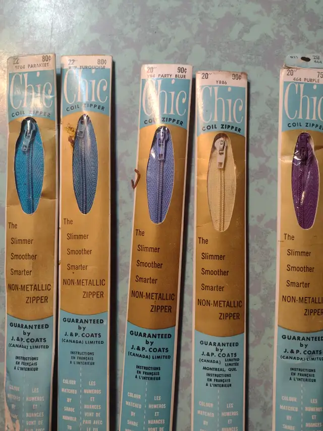 20' zippers over 20 different colours 20 for 10.00 new old stock - Photo 4