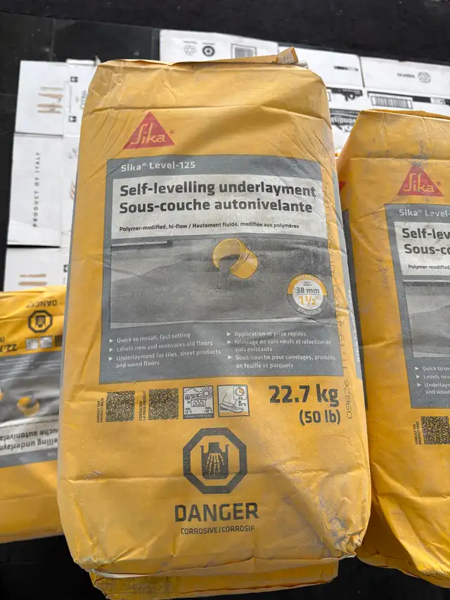 Self leveling cement