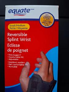 Equate Reversible Splint Wrist - Small/Medium Size - New - Photo 2