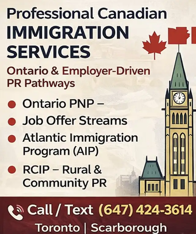 ✅LOW CRS ? No Status? PR Support | OINP-AIP-RCIP ✅(647) 696-8411 - Photo 2