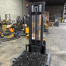 NEW ELECTRIC PALLET STACKER / JACK - 3300 LB CAPACITY - 98' LIFT - Photo 2