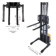 NEW ELECTRIC PALLET STACKER / JACK - 3300 LB CAPACITY - 98' LIFT - Photo 7