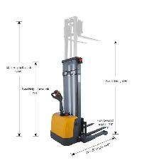 NEW ELECTRIC PALLET STACKER / JACK - 3300 LB CAPACITY - 98' LIFT - Photo 9
