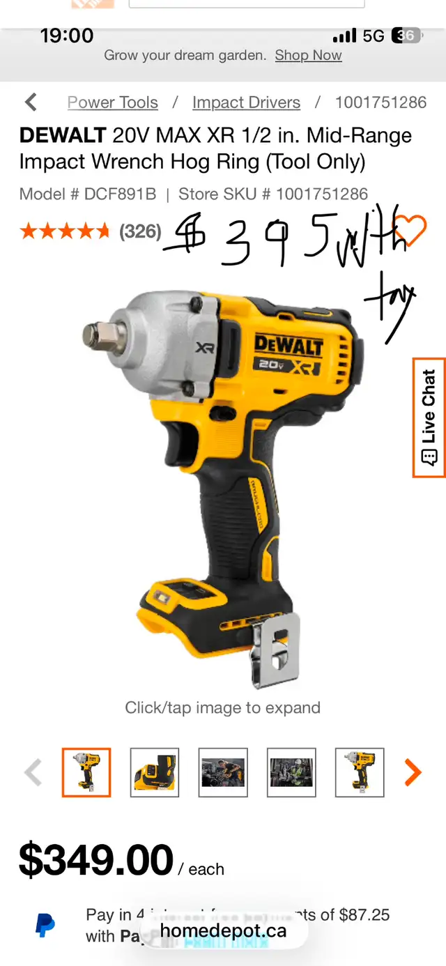 DEWALT 20V MAX XR 1/2 in. Mid-Range Impact Wrench - Photo 5