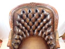 Natural Leather Balfour Tufted Chair
