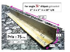 Fer angle 1/4'' d'épais x 4'' x 4'' longueurs variées et autres - Photo 7