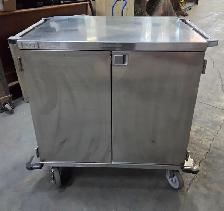 Stainless Steel Rolling Utility Cabinet