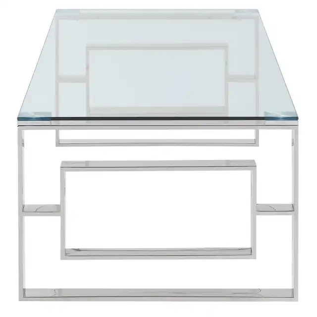 EROS Rectangular Coffee Table in Silver Free Delivery.. - Photo 4