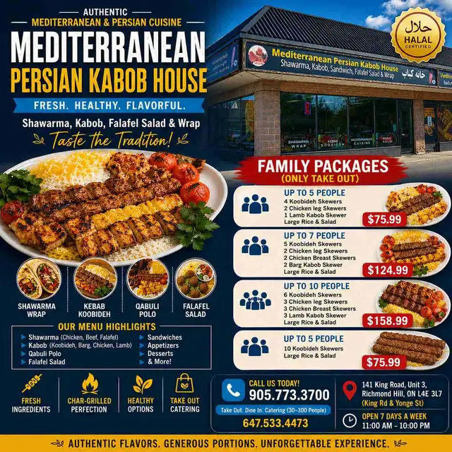 Authentic Mediterranean & Persian Cuisine