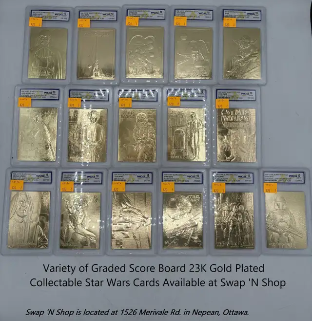 1996 Score Board Limited 23K Gold Foil Graded Star Wars Cards - Photo 9